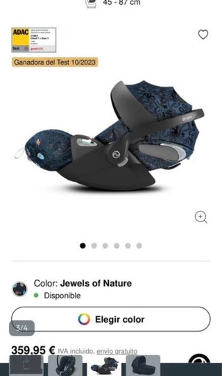 Capazo Cybex Jewels of Nature con Base Z