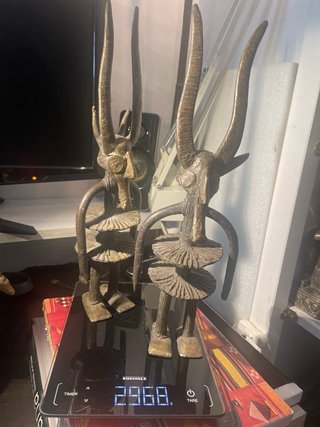 Arte Africano Figura Bronce