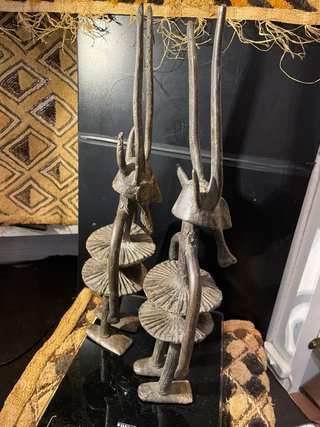 Arte Africano Figura Bronce