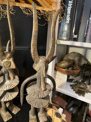Arte Africano Figura Bronce