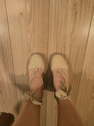 Zapatos esparto cuña Refresh beige talla 37