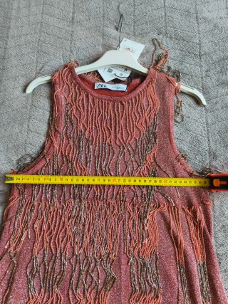 Vestido fiesta Zara flecos SIN ESTRENAR