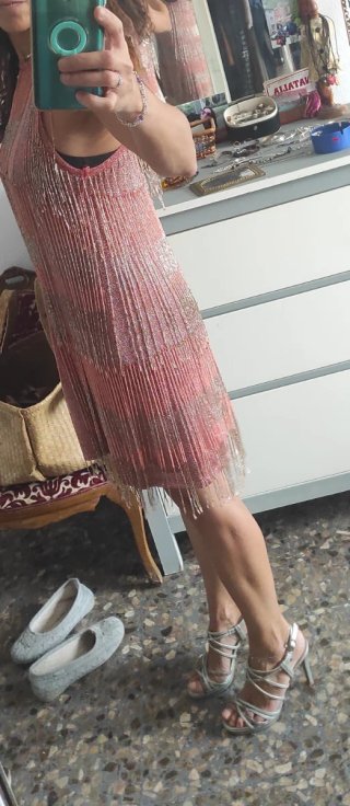 Vestido fiesta Zara flecos SIN ESTRENAR