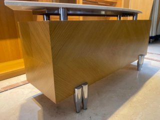 Mueble barra bar madera y piedra