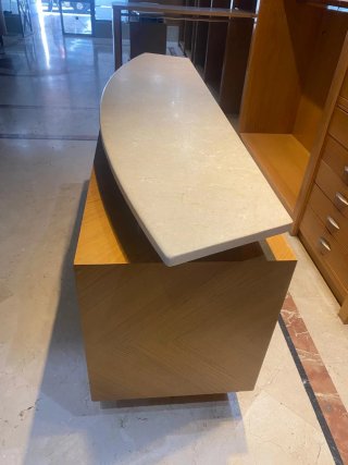 Mueble barra bar madera y piedra