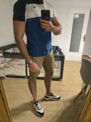 Polo Lacoste sport Talla M Color blanco y Azul