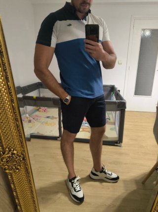 Polo Lacoste sport Talla M Color blanco y Azul