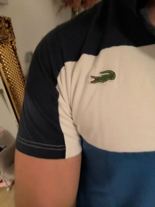 Polo Lacoste sport Talla M Color blanco y Azul