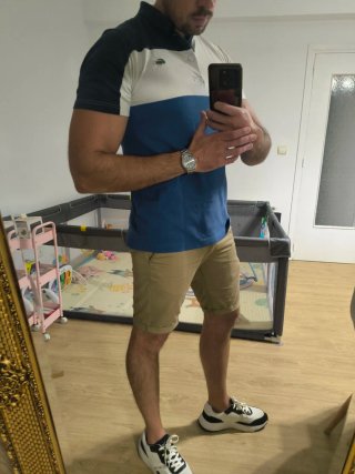Polo Lacoste sport Talla M Color blanco y Azul