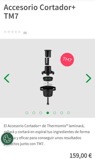 Cortador, espiralizador, rallador TM7, NUEVO.