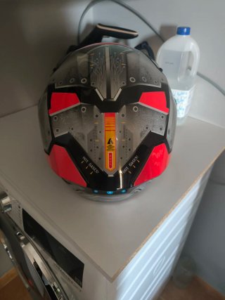 Casco Airoh Rojo y Azul