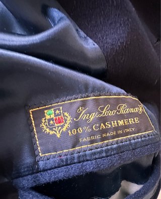Cappotto Puro Cachemire Blu Ing. Loro Piana