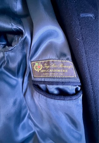 Cappotto Puro Cachemire Blu Ing. Loro Piana