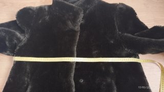 Abrigo vintage pelo sintético talla 44