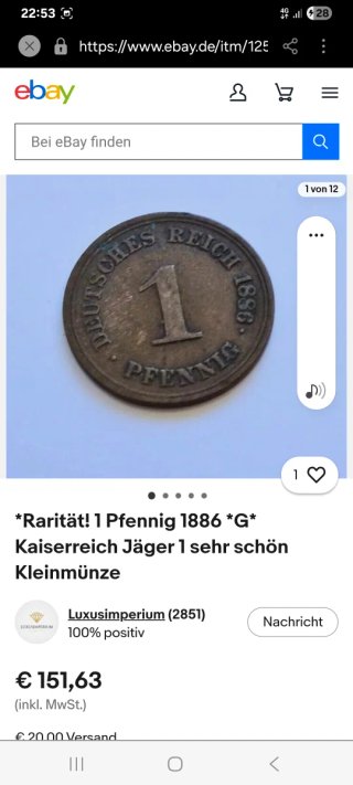 One pfening 1886