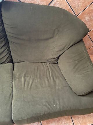 Sofá verde tela