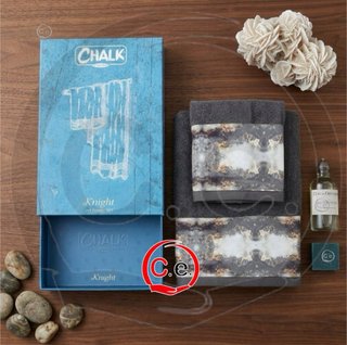 Set Asciugamani Chalk Knight 1 viso 1 ospite