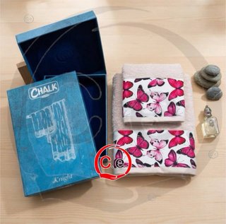 Set Asciugamani Chalk Knight 1 viso 1 ospite