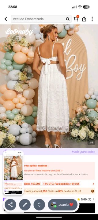 Vestido blanco sesión embarazo