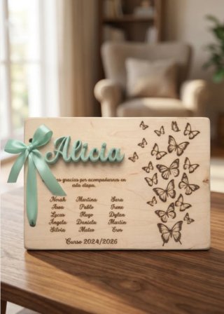 Libro de firmas madera personalizado, album fotos