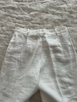 Pantalón de lino blanco