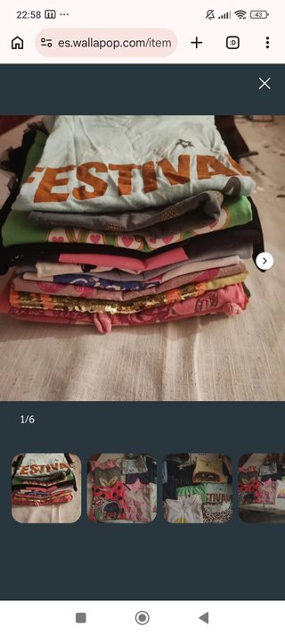 Lote Ropa Infantil Niña,Tallas 5-6 años