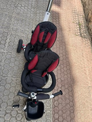 Bicicleta gemelar/trilliza para dos niños