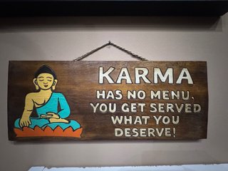 Arte de Pared de Buda de Madera - Karma