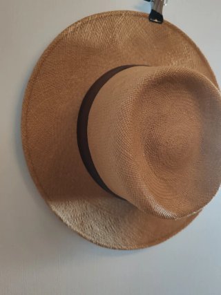 Sombrero Auténtico paja Panamá, talla M color tost
