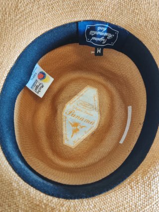 Sombrero Auténtico paja Panamá, talla M color tost