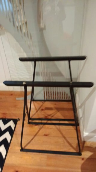 Mesa de comedor/trabajo cristal patas opc
