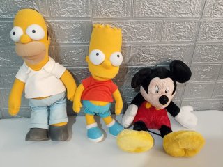 Muñecos vintage los Simpsons y Mickey
