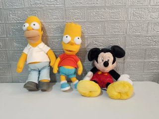 Muñecos vintage los Simpsons y Mickey
