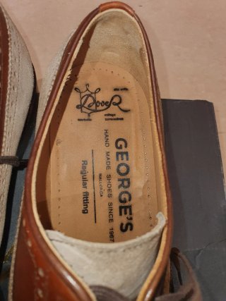 Zapatos Georges Talla 45 Marrón/Beige Vintage