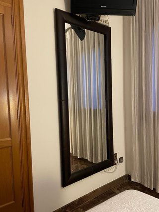 1!chollo Muebles salón madera nogal y espejo nogal