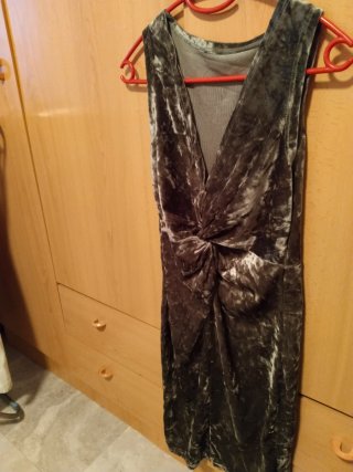 Vestido Terciopelo Verde Talla M