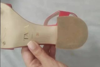 Oportunidad! Sandalias satén y piel Made in Italy