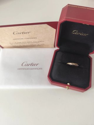 Anillo Cartier Trinity Oro Rosa, Blanco y Amarillo