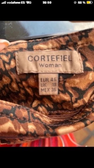 Falda marrón estampada