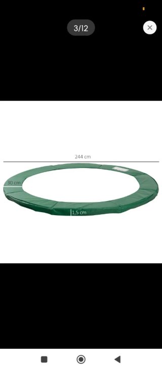 Protector de cama elástica verde