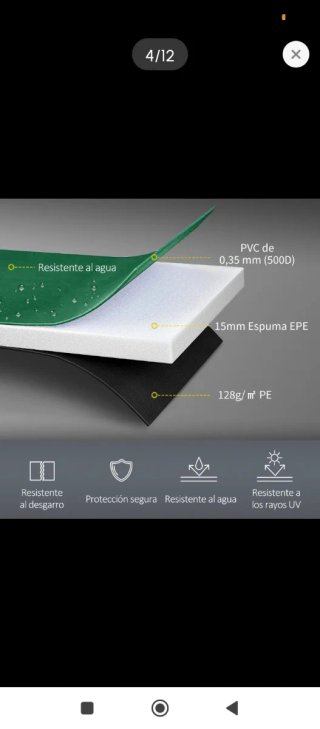 Protector de cama elástica verde