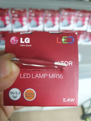 Lote 25 Bombillas LED LG MR16 5.4W Cálida 2700K