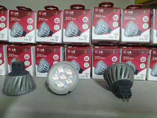 Lote 25 Bombillas LED LG MR16 5.4W Cálida 2700K