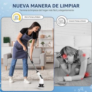 NUEVO Cepillo Eléctrico Limpieza Hogar 7 Cabezales