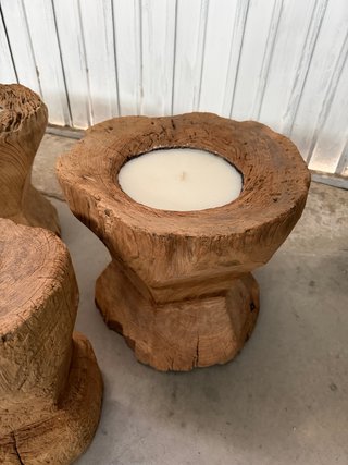 vela madera gran tamaño
