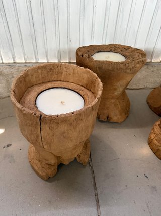 vela madera gran tamaño