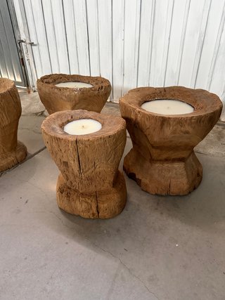 vela madera gran tamaño