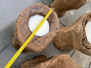 vela madera gran tamaño