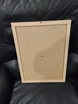 Tablón de anuncios de corcho con marco de madera
