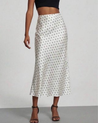 Falda midi lunares